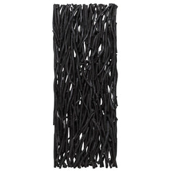 Gathered Teak Wood Wall Decor Black