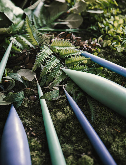 Blue Grey Danish Taper Candle | 2 Pack