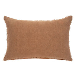 Lina Linen Pillow 16" X 24" - Terracotta