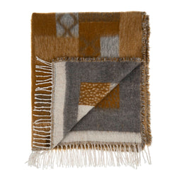 Geo Jacquard Throw - Amber