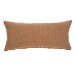 Lina Linen Pillow 14" X 31" - Terracotta