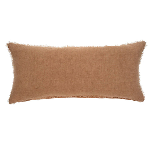 Lina Linen Pillow 14" X 31" - Terracotta