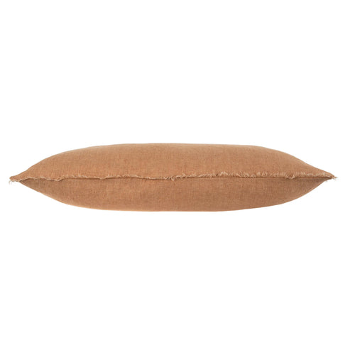 Lina Linen Pillow 14" X 31" - Terracotta