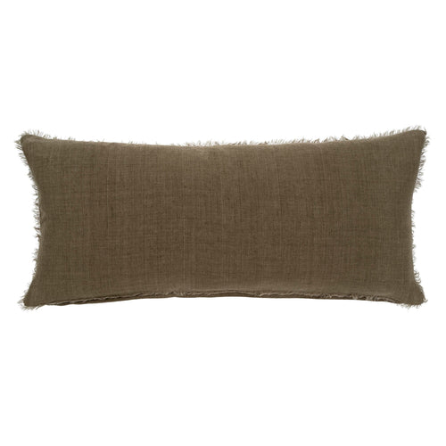 Lina Linen Pillow 14" X 31" - Mink