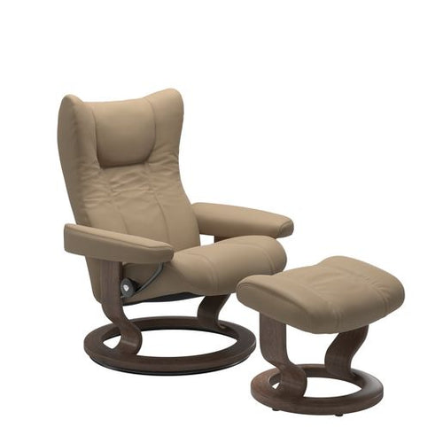 Stressless Wing Classic Chair & Ottoman