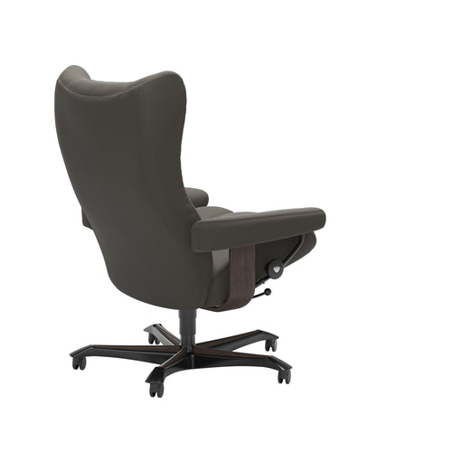 Stressless Wing Office Chair - Paloma Metal Grey - Wenge Finish