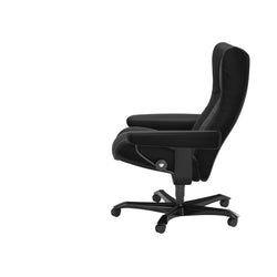 Stressless Wing Office Chair - Paloma Black - Black Finish