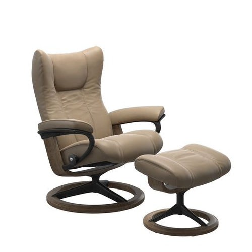 Stressless Wing Signature Chair & Ottoman
