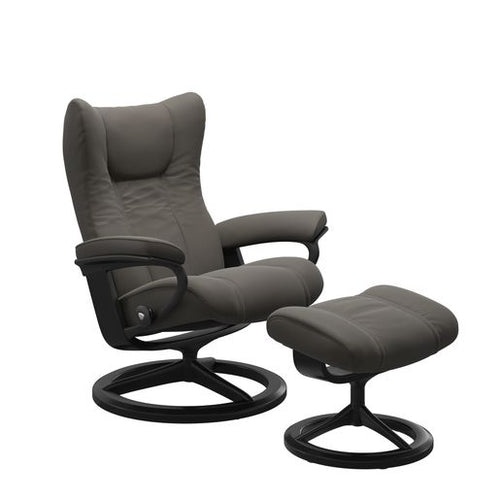 Stressless Wing Signature Chair & Ottoman