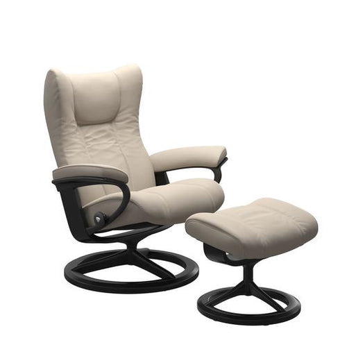 Stressless Wing Signature Chair & Ottoman