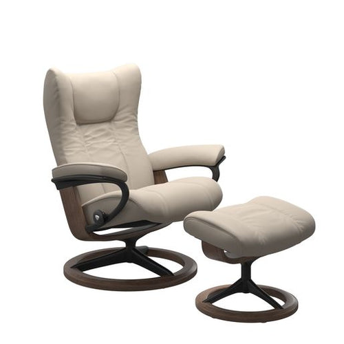Stressless Wing Signature Chair & Ottoman