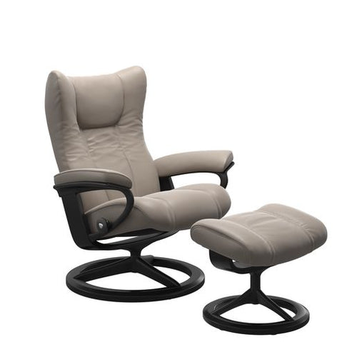 Stressless Wing Signature Chair & Ottoman