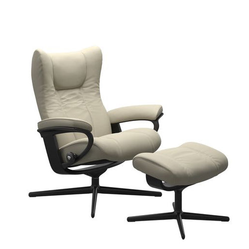 Stressless Wing Cross Chair & Ottoman