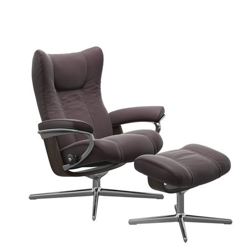 Stressless Wing Cross Chair & Ottoman