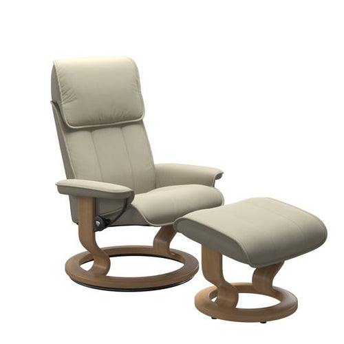 Stressless Admiral Classic Chair & Ottoman