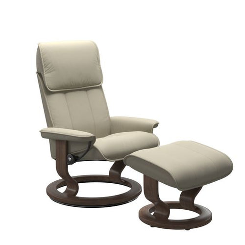 Stressless Admiral Classic Chair & Ottoman