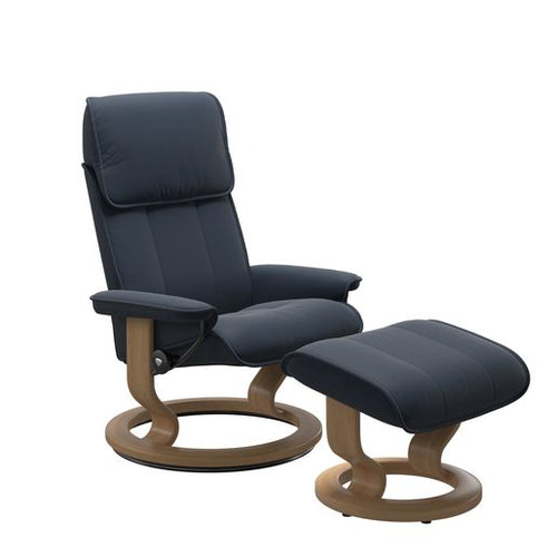 Stressless Admiral Classic Chair & Ottoman