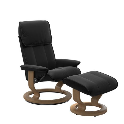 Stressless Admiral Classic Chair & Ottoman