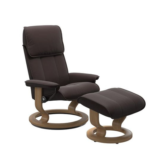 Stressless Admiral Classic Chair & Ottoman