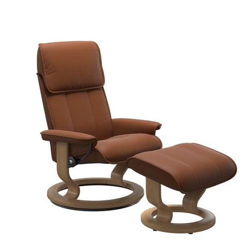 Stressless Admiral Classic Chair & Ottoman