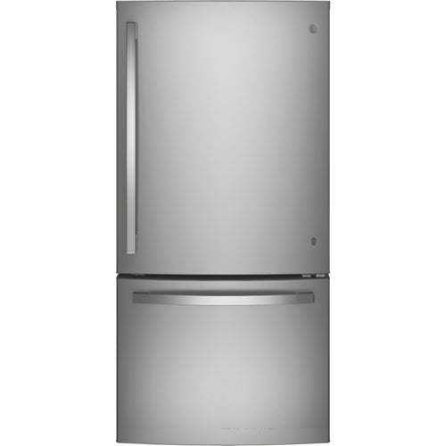 GE 24.9 Cu. Ft. Bottom Mount Refrigerator Fingerprint Resistant Stainless Steel