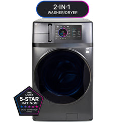 GE Profile 5.5 cu. ft. UltraFast Combo Washer & Dryer with Ventless Heat Pump - Black Steel