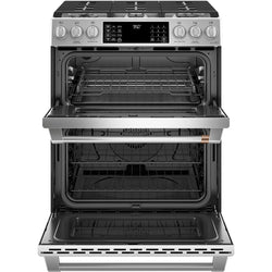 CAFÉ™ 30" Dual-Fuel Range with Double Oven and No-Preheat Air Fry - Stainless Steel