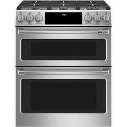 CAFÉ™ 30" Dual-Fuel Range with Double Oven and No-Preheat Air Fry - Stainless Steel