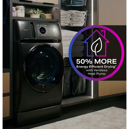 GE Profile Combo Washer & Dryer 5.5 cu. ft. UltraFast with Ventless Heat Pump - Black Steel