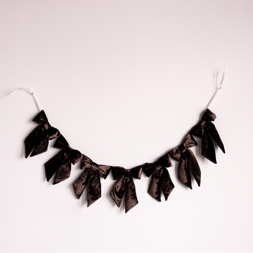 Velvet Fabric Bow Garland