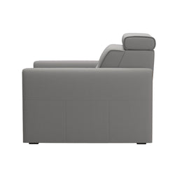 Stressless Emily Chair - Power With Wood Arms - Paloma Silver Grey - Teak Finish