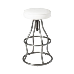 Bowie Bar Stool - White Leather