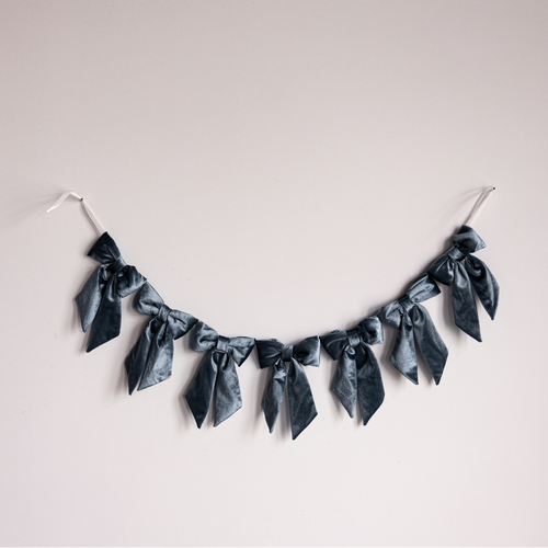 Velvet Fabric Bow Garland