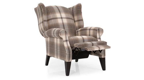 English Pushback Recliner - Crisscross Gold