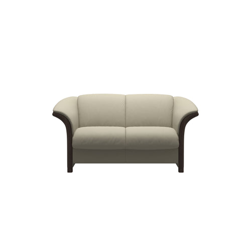 Stressless Manhattan Loveseat - Paloma Light Grey - Wenge Finish