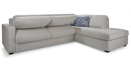 Kelly Sectional Transformer Sleeper - Mohair Ivory