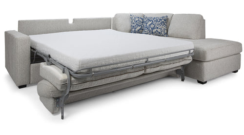 Kelly Sectional Transformer Sleeper - Mohair Ivory