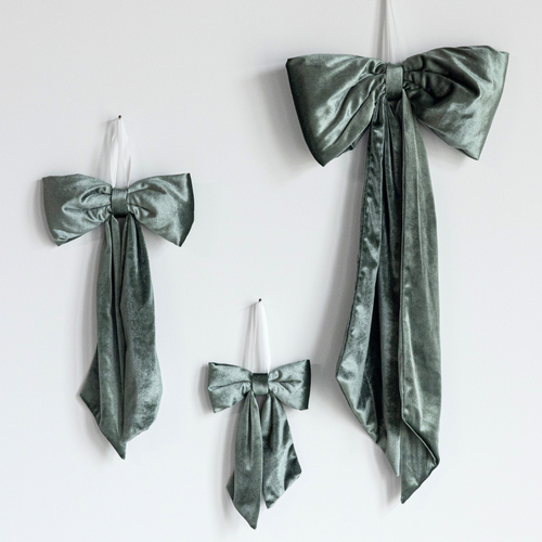 Sage Velvet Bows