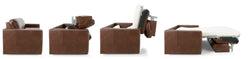 Coco Queen Sofabed - Leather Horseshoe Cognac