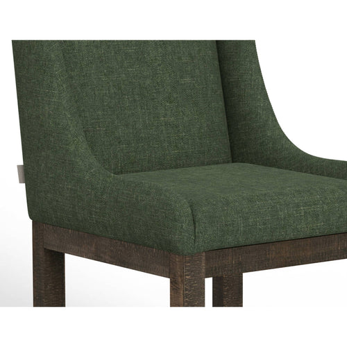 Upholstered Barstool with Wooden Frame & Base 24" - Olive Green