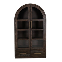 Balam 1-Drawer & 2 Glass Door Cabinet - Black