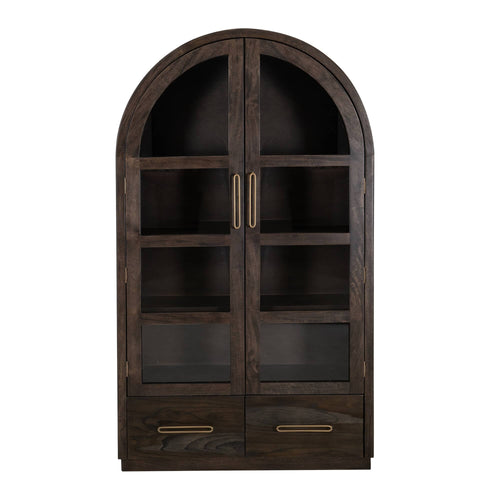Balam 1-Drawer & 2 Glass Door Cabinet - Black