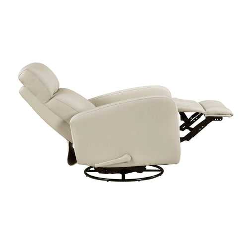Sorrento Leather Match Swivel Recliner - Beige