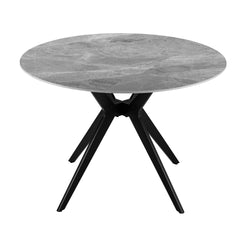 Sora Round Sintered Stone Dining Table - Grey