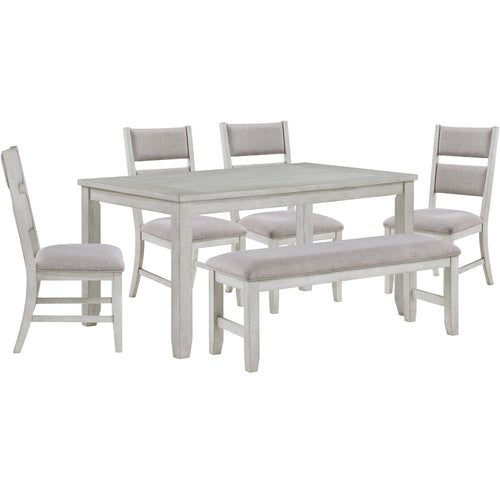 Mason Rectangular Dining Table - Weathered White