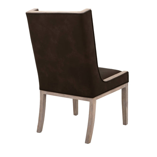 Wood Side Chair with Upholstered Seat & Back - White Balam