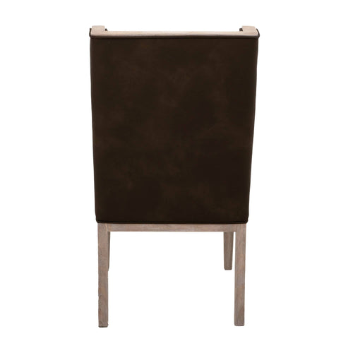 Wood Side Chair with Upholstered Seat & Back - White Balam
