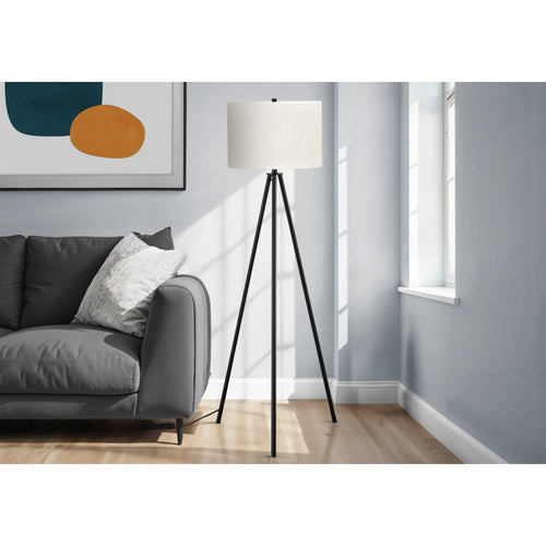 Tripod Floor Lamp with Ivory Shade - 63"