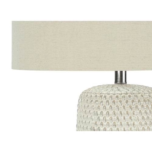 Cylinder Table Lamp with Beige Shade 30" - Cream