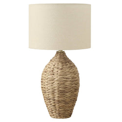 Vase Table Lamp with Beige Shade 30" - Natural